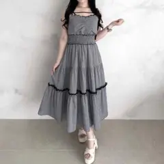 アンミール anmille ショルダーリボンキャミワンピース - メルカリ
