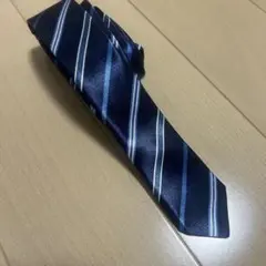 ネイビー ストライプ ネクタイ　制服ネクタイ　コスプレ制服リボン