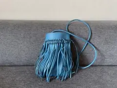 【3/22まで値下げ】NOMADIS_フリンジショルダーバッグ ターコイズブルー