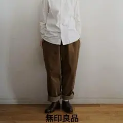 無印良品　コーデュロイイージーパンツ（ブラウン・X L）