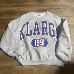 Champion XLARGE 1991 グレー トレーナー　S