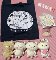 となりのにゃんこ ミケ クリーム マスコット エコバッグ コースター