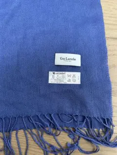 Guy Laroche カシミヤ100% ストール ブルーのサムネイル