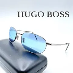 HUGO BOSS ヒューゴボス サングラス ブルーレンズ サイドロゴ ケース付のサムネイル