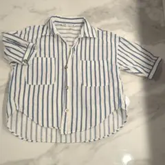 ZARA　ストライプ クロップド シャツ 美品　Sサイズ