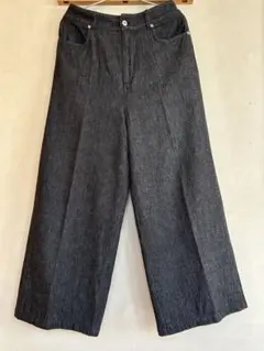 crewre　ソフトツイストデニムワイドパンツ　サイズ3　ブラック