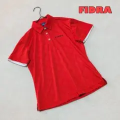 【FIDRA】フィドラ 極上美品 レトロ柄 ポロシャツ 赤 S/P 半袖　ゴルフのサムネイル