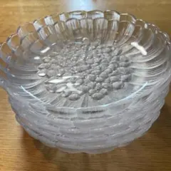 ガラス皿　5枚　　昭和レトロ