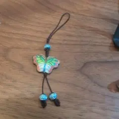 ハンドメイド 蝶型ストラップ