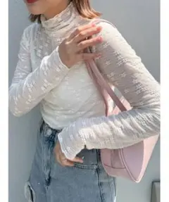 jumelle sheer highneck top