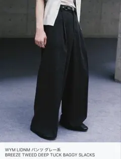 BREEZE TWEED DEEP TUCK BAGGY SLACKS(L)のサムネイル