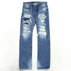 ヒステリックグラマー　ダメージリペア加工L　新品　レア HYSTERIC GLAMOUR ヒステリックグラマー 0221AP03 ダメージ