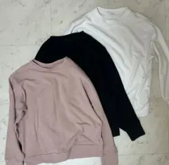 値下げ中UNIQLO 3個セット　ソフトニットフリースクルーネックT