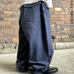 USA製90s極太 RIGO SPORT ヘビーオンスバギーデニム HIPHOP