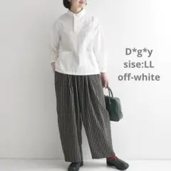 D*g*y ディージーワイ　オックス丸襟プルオーバーシャツ LL オフホワイトのサムネイル