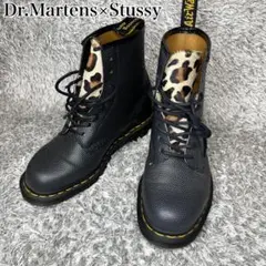 【未使用級】Dr.Martens stussyレオパード　8ホールブーツ