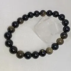 【限定】天然石パワーストーン シルバーオブシディアンブレスレット8mm
