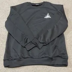 トレーナー メンズ 長袖 ラウンドネック トップス シンプル ブラック