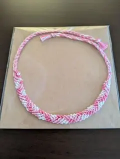 ハンドメイド ミサンガ ピンク・ホワイト系