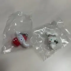 サンリオキャラクター フィギュア シナモン　めじるしアクセサリー　ガチャガチャ