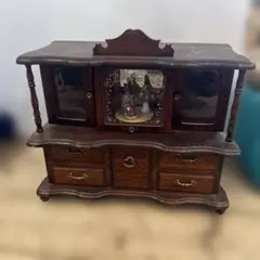 쇼와 레트로 木製 オルゴール付き ジュエリーボックス 宝石箱 アンティーク