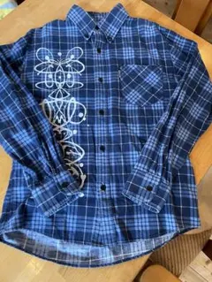 BLUE/BLUE チェック柄ネルシャツ サイズ1 s 藍染 インディゴ