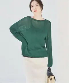 メッシュニット　グリーンのサムネイル