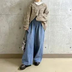 【 studio CLIP 】タックストレートデニムパンツのサムネイル