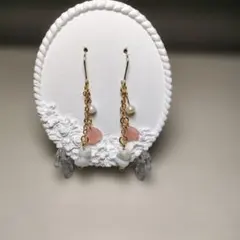 ハンドメイド ピアス ゴールドメッキ 淡水パール サージカルステンレス