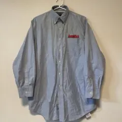 T*2様 90s USA古着 ランズエンド 企業ロゴ BD 長袖シャツ L ライ