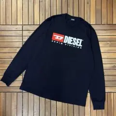 DIESEL ビッグロゴ刺繍 クルーネック 長袖 Tシャツ ロンTのサムネイル