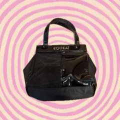 KOOKAI 黒 ハンドバッグ エナメルのサムネイル