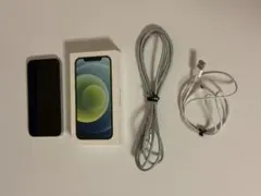 iPhone12グリーン 128GB SIMフリー 箱、充電ケーブル2本付き
