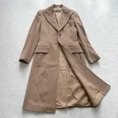 極美品✨FOXEY 最高級カシミヤ100% ダブルブレストコート キャメル