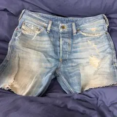 RRL デニムハーフパンツ ダメージ加工 33インチ Made in USA - メルカリ
