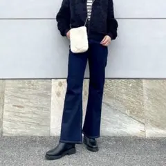 UNIQLO ユニクロ スリムフレアジーンズ デニム ブルー 26インチ