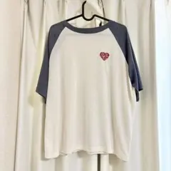 美品 VEHEMENT シアー Tシャツ 韓国 ロゴ ハート 半袖のサムネイル