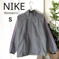 【美品】NIKE レディース トラックジャケット グレー S スポーツMIX