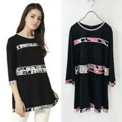 LEONARD ブラック チュニック 五分袖　サイズ42 2025年最新】LEONARD カラー：ブラック系 五分袖・七分袖の人気