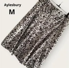 Aylesbury フレアスカート M 上品 ひざ丈 総柄 華やか オフィスのサムネイル