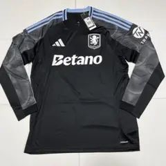 adidas アストンヴィラ 長袖ユニフォーム 黒 アウェイ Lサイズ - メルカリ