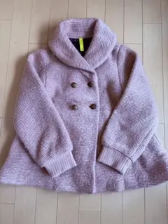 【美品】140 SUNNY Landscape ボア風コート ピンク