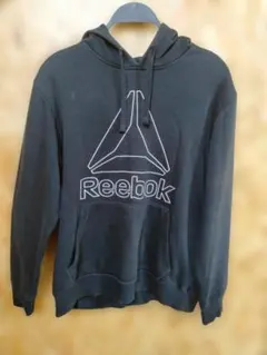 【お値下げ】リーボック ビッグロゴ パーカー 黒 XL相当 オーバーサイズ 希少