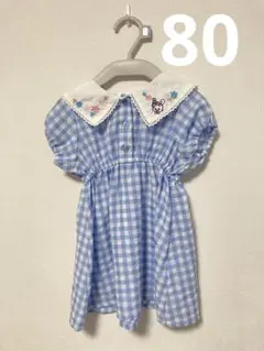 SWIMMER 水色チェック柄ワンピース