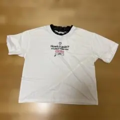Lovetoxic ラブトキシック チュール襟 ロゴTシャツ ホワイト Lサイズ