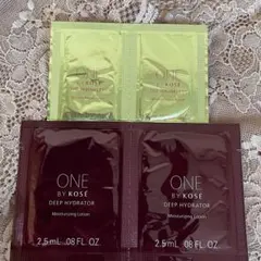 ワンバイコーセー　シワ改善セット　化粧水 × 2包　美容液 × 2包のサムネイル
