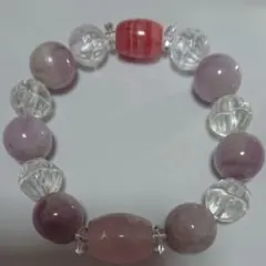 『限定価格』大玉14ミリクンツァイト インカローズ樽ブレスレット