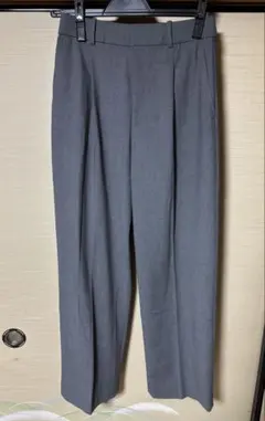 UNIQLO ユニクロ タックワイドパンツ 丈長め グレー Mサイズ
