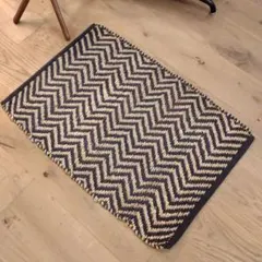 detail inc./ディティール　ヘリンボーンラグ　ネイビー