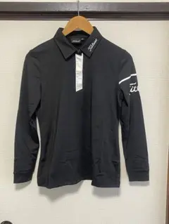 Titleist 黒長袖ポロシャツとネイビースカートセット（キャロウェイ靴下付）